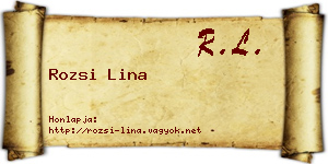 Rozsi Lina névjegykártya